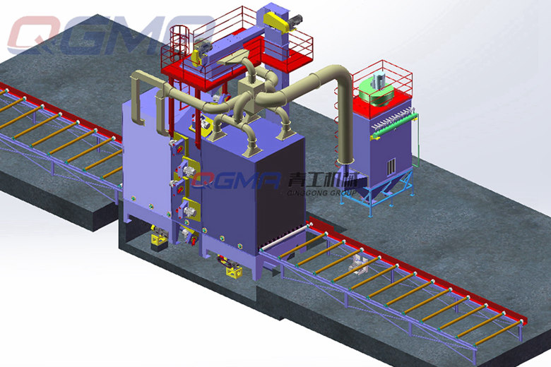 钢结构抛丸机的运作