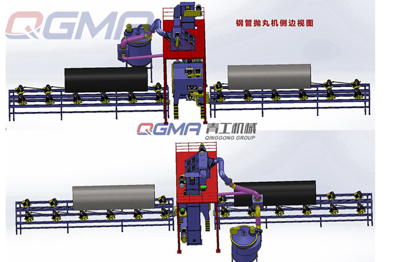 钢管内外壁抛丸机的工作原理